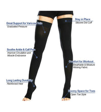 Load image into Gallery viewer, Thigh high compression socks 20-30 mmGh